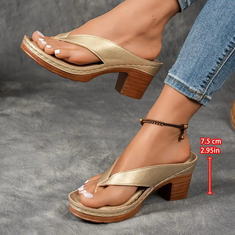 Zapatillas de Tacón para Mujeres con Punta Abierta y Correa en el Tobillo, con Soporte Acolchado, Casual y Elegante – Marilyn