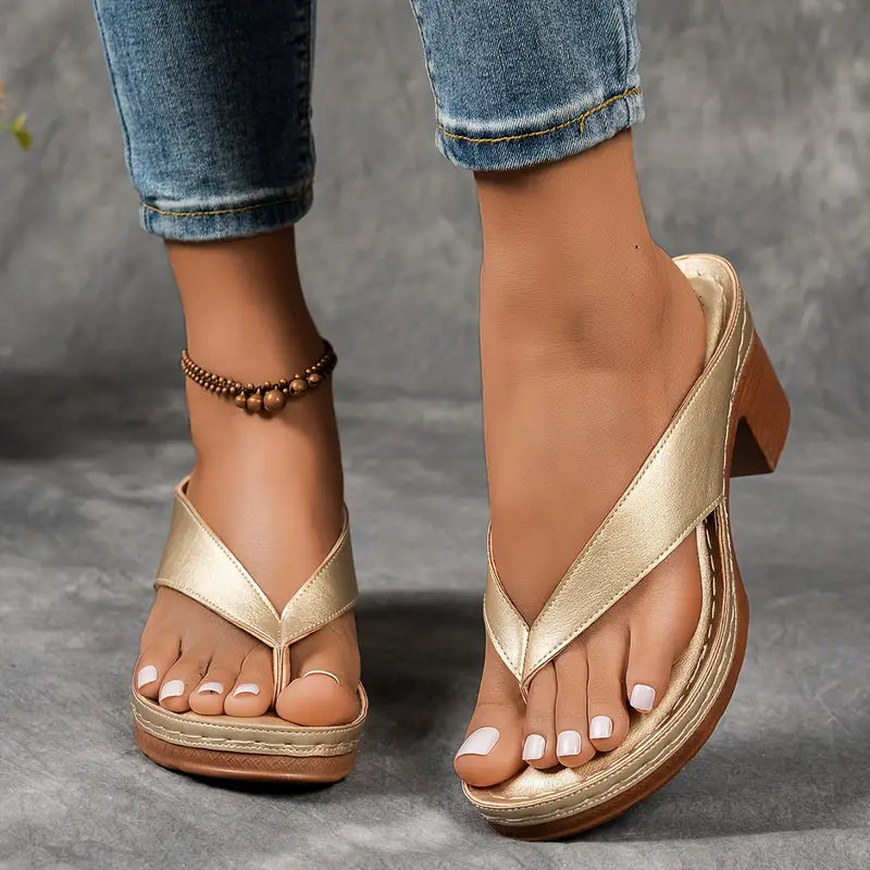 Zapatillas de Tacón para Mujeres con Punta Abierta y Correa en el Tobillo, con Soporte Acolchado, Casual y Elegante – Marilyn