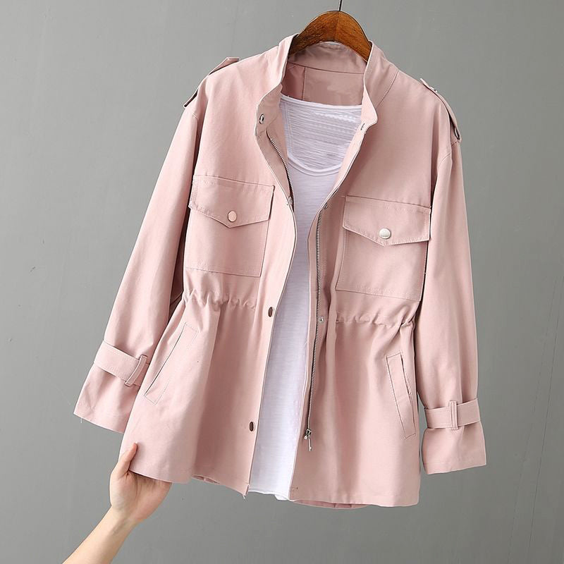 Chaqueta Utilitaria Chic para Mujeres con Bolsillos de Cremallera, Corte Atractivo, Minimalista, Casual, Elegante – Audrey