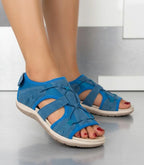 Sandalias Ortopédicas para Mujeres con Correa Ajustable y Punta Abierta, Suela Acolchada, Cómodas para Caminar en Verano