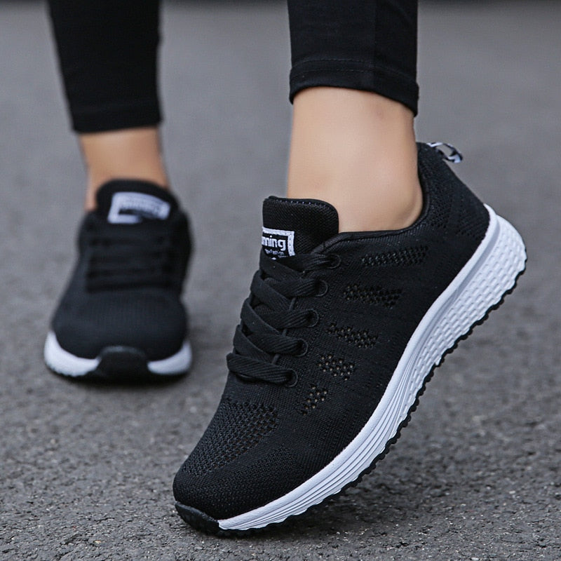 Zapatillas de Malla Transpirables Ergonomicas Ligeras para Mujeres, Calzado Casual para Caminar y Correr, Comodidad para el Día a Día