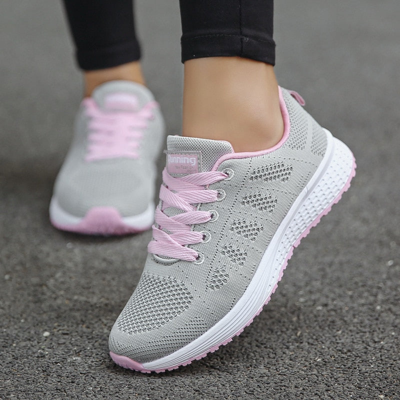 Zapatillas de Malla Transpirables Ergonomicas Ligeras para Mujeres, Calzado Casual para Caminar y Correr, Comodidad para el Día a Día