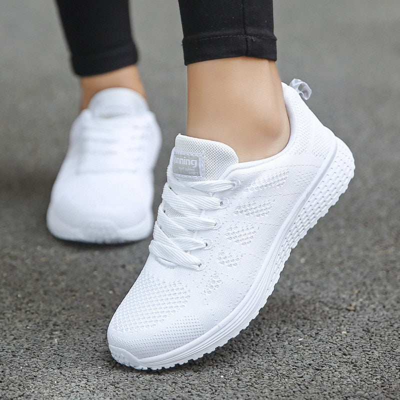Zapatillas de Malla Transpirables Ergonomicas Ligeras para Mujeres, Calzado Casual para Caminar y Correr, Comodidad para el Día a Día