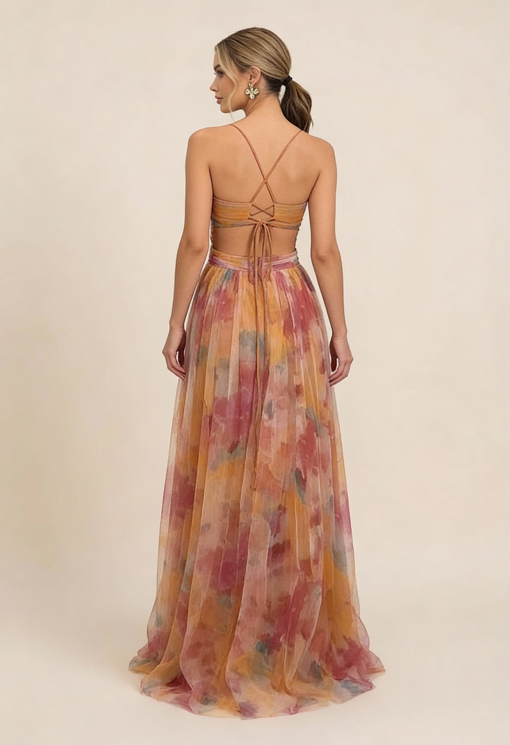 Vestido Formal Sin Mangas Romántico para Mujeres – Vestido de Fiesta Elegante con Caída Suave y Vestido para Invitadas de Boda