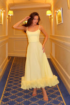 Vestido Midi Sin Mangas para Invitadas de Boda - Silueta Fluida, Definición de Cintura, Ligero y Versátil – Heather