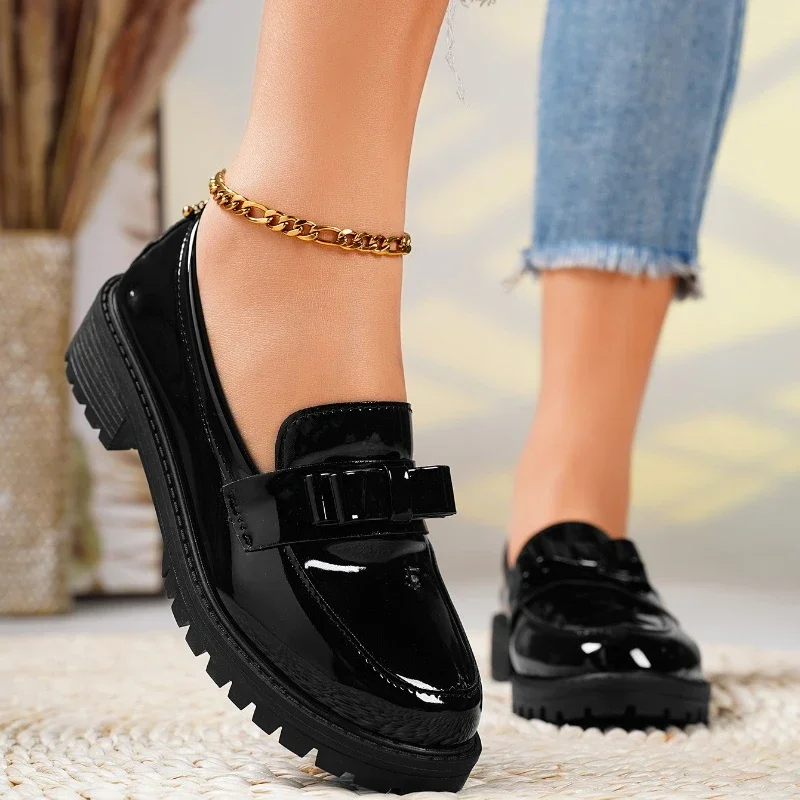 Mocasines de Plataforma para Mujeres, Suela Elevada, Acolchados, Chic y Casual para el Trabajo, Uso Diario – Fiona