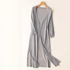 Cárdigan Largo Casual de Mujer, Ajuste Relajado, Abierto en Frontal, Ligero, Elegante – Danielle