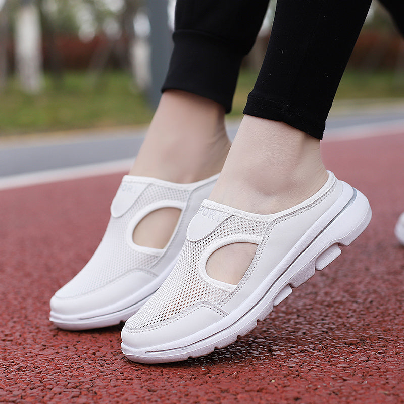 Zapatillas de Malla Ortopédicas para Mujeres con Suela Acolchada, Transpirables, Slip-On, Casual, Comodidad para Caminar en Verano