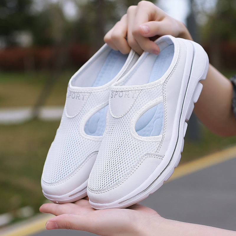 Zapatillas de Malla Ortopédicas para Mujeres con Suela Acolchada, Transpirables, Slip-On, Casual, Comodidad para Caminar en Verano