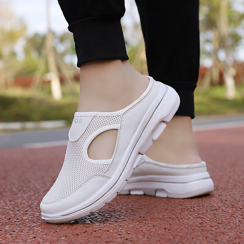 Zapatillas de Malla Ortopédicas para Mujeres con Suela Acolchada, Transpirables, Slip-On, Casual, Comodidad para Caminar en Verano