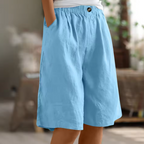 Shorts de Confort para Mujeres, Corte Relajado, Transpirables, Ligeros, Casual, para el Día a Día en Climas Cálidos – Renee