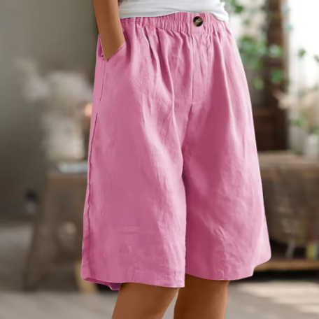 Shorts de Confort para Mujeres, Corte Relajado, Transpirables, Ligeros, Casual, para el Día a Día en Climas Cálidos – Renee