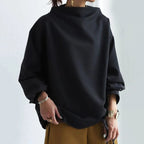 Top de Cuello Alto Sofisticado para Mujer Silueta Relajada de Manga Larga Casual Elegante – Renli