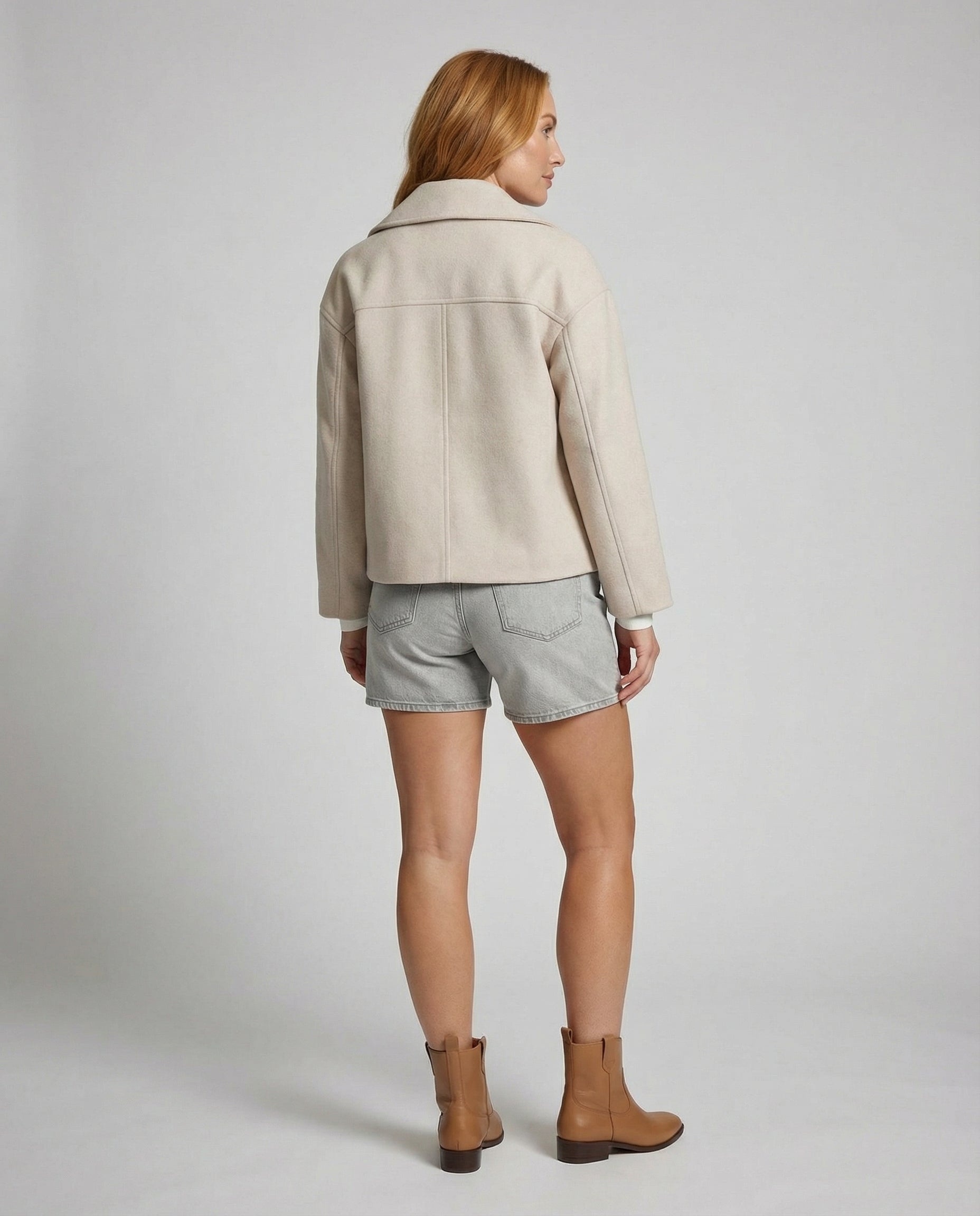 Chaqueta Corto Doble Botonadura para Mujer con Solapa y Botones – Heidi