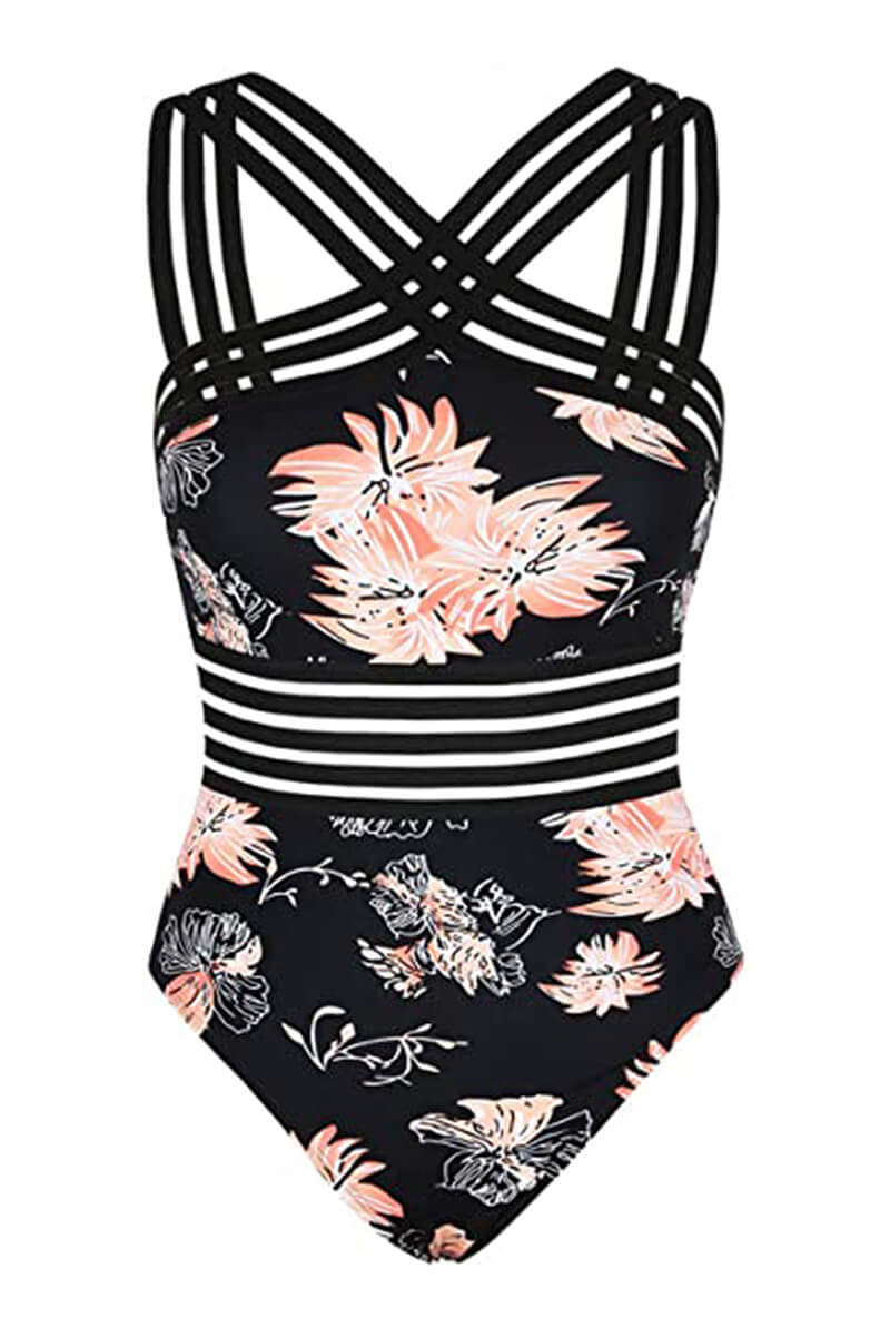 Monokini de Una Pieza con Tirantes Cruzados para Mujeres, Traje de Baño Halter Transparente, Esculpe la Playa, Verano