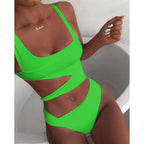 Traje de baño de una pieza con corte asimétrico y recortes para mujer, con efecto push-up, ideal para playa, piscina, vacaciones, resort, verano, audaz y sexy – Negro