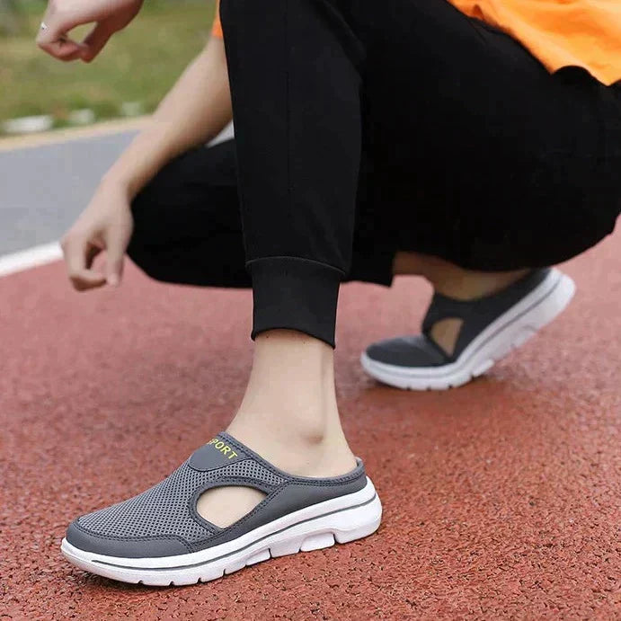 Zapatillas de Malla Ortopédicas para Mujeres con Suela Acolchada, Transpirables, Slip-On, Casual, Comodidad para Caminar en Verano