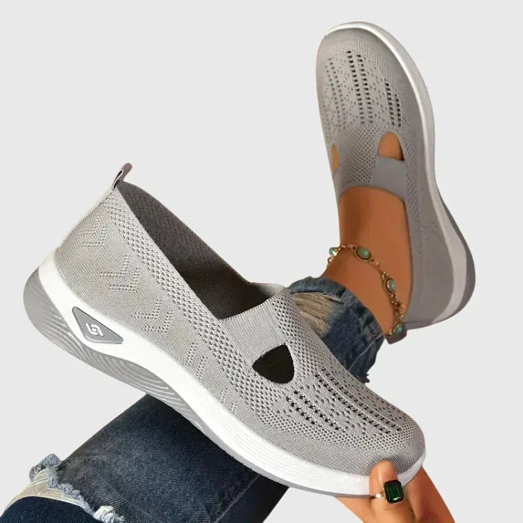 Zapatos para caminar de mujer, slip-on acolchados, soporte ergonómico para el arco, comodidad diaria – Lora