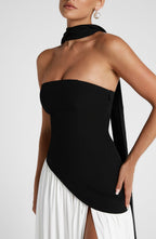 Vestido Maxi Elegante Sin Mangas para Mujer con Ajuste y Abertura Formal para Fiestas de Bodas – Mya