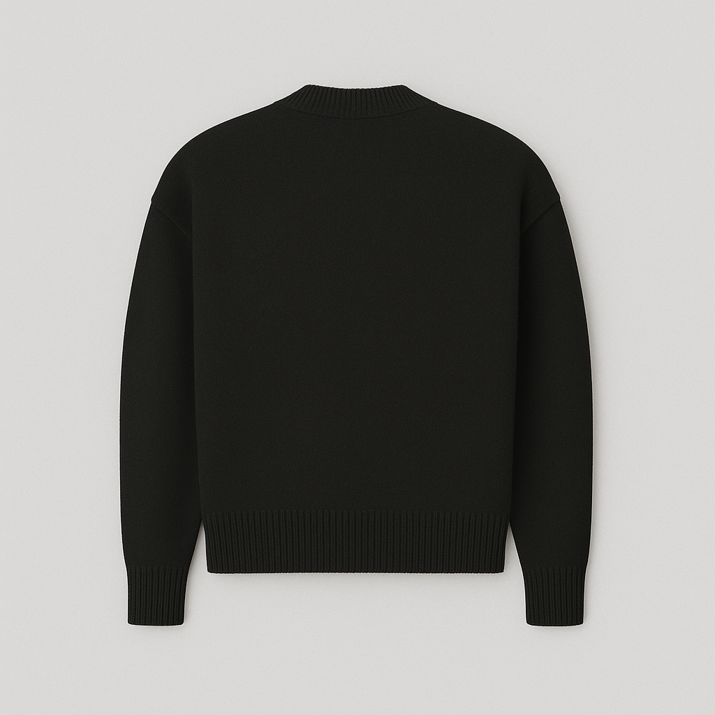 Suéter de Punto Oversized con Logo de Corazón Ace para Mujeres - Casual, Cómodo, Streetwear, Smart Casual, Regalo – Anely Crema Negro Verde