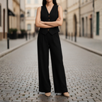 Conjunto de Traje de Dos Piezas con Chaleco Elegante para Mujeres – Óxido