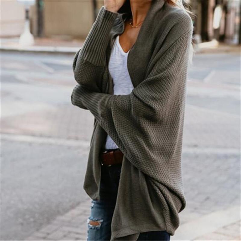 Cárdigan de Punto de Batwing Oversized para Mujer, Abierto por Delante, Estilo Boho, Casual, de Uso Diario – Multicolor