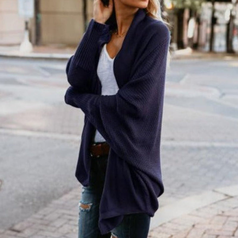 Cárdigan de Punto de Batwing Oversized para Mujer, Abierto por Delante, Estilo Boho, Casual, de Uso Diario – Multicolor
