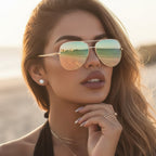 Gafas de Sol Aviador de Diseño para Mujeres UV400 Lentes Fotocromáticos con Gradiente Marco de Aleación Antirreflectante Accesorio Casual de Verano