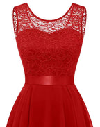 Vestido Formal de Mujer Hi-Low Midi para Invitadas de Boda Sin Mangas Fluido Elegante