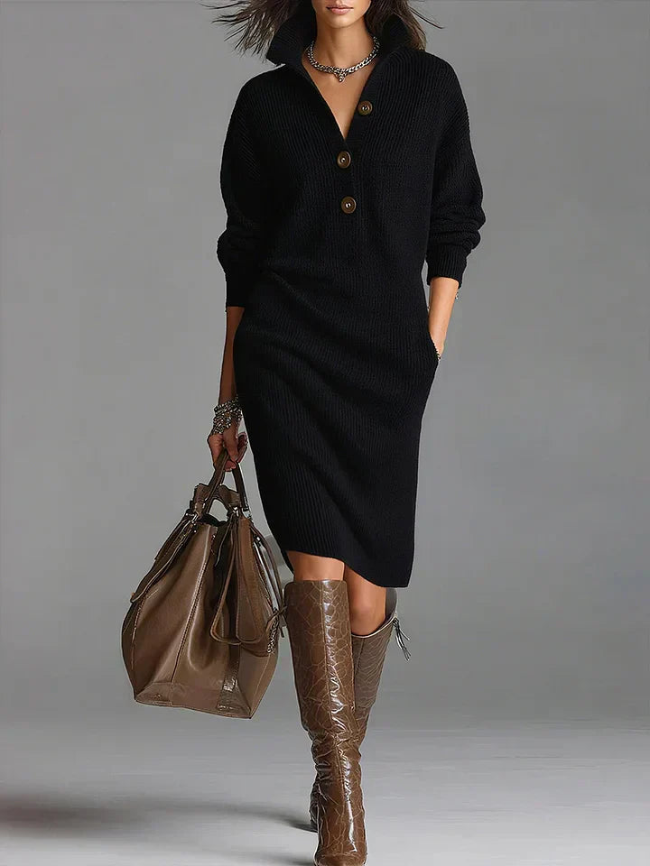 Vestido Corto de Punto Chic para Mujer Suave Transpirable Atractivo Casual para el Trabajo Noche Elegante – Fatima
