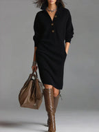 Vestido Corto de Punto Chic para Mujer Suave Transpirable Atractivo Casual para el Trabajo Noche Elegante – Fatima