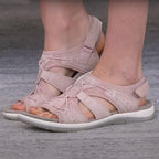 Sandalias Ortopédicas para Mujeres con Correa Ajustable y Punta Abierta, Suela Acolchada, Cómodas para Caminar en Verano