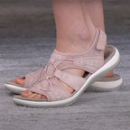 Sandalias Ortopédicas para Mujeres con Correa Ajustable y Punta Abierta, Suela Acolchada, Cómodas para Caminar en Verano
