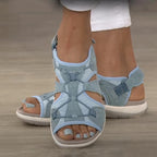 Sandalias Ortopédicas para Mujeres con Correa Ajustable y Punta Abierta, Suela Acolchada, Cómodas para Caminar en Verano