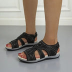 Sandalias Ortopédicas para Mujeres con Correa Ajustable y Punta Abierta, Suela Acolchada, Cómodas para Caminar en Verano