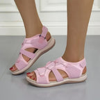 Sandalias Ortopédicas para Mujeres con Correa Ajustable y Punta Abierta, Suela Acolchada, Cómodas para Caminar en Verano