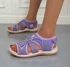 Sandalias Ortopédicas para Mujeres con Correa Ajustable y Punta Abierta, Suela Acolchada, Cómodas para Caminar en Verano