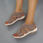 Sandalias Ortopédicas para Mujeres con Correa Ajustable y Punta Abierta, Suela Acolchada, Cómodas para Caminar en Verano