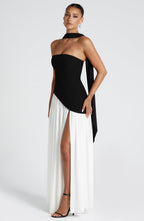 Vestido Maxi Elegante Sin Mangas para Mujer con Ajuste y Abertura Formal para Fiestas de Bodas – Mya
