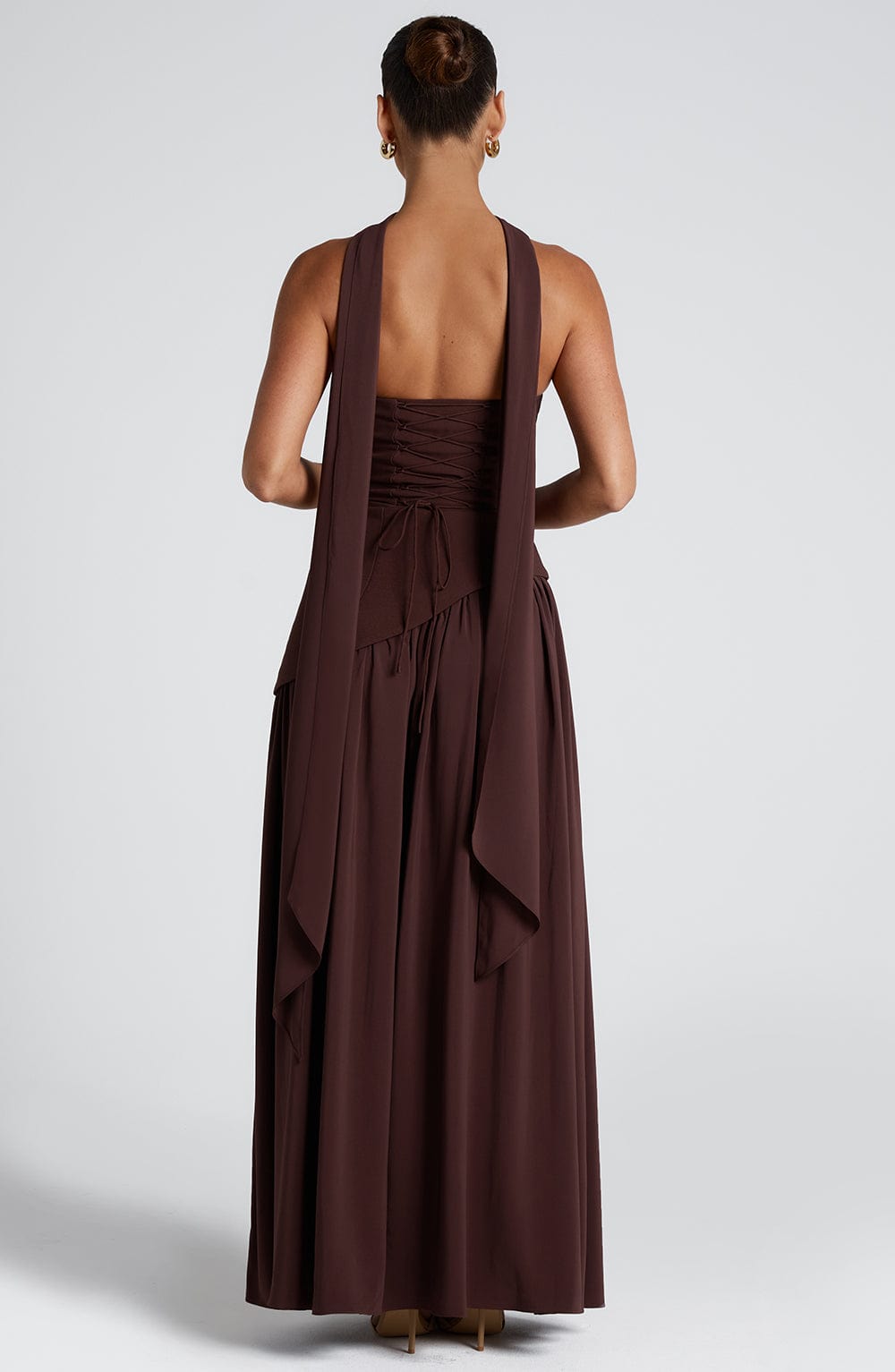 Vestido Maxi Elegante Sin Mangas para Mujer con Ajuste y Abertura Formal para Fiestas de Bodas – Mya