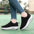 Zapatillas de Aire Ortopédicas para Mujeres con Burbuja de Aire, Malla, Con Cordones, Plataforma Acolchada, Calzado Casual para el Día a Día