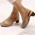Sandalias de Tacón para Mujeres con Soporte de Arco, Punta Abierta, Calzado Casual Formal para Verano – Marley Elegance