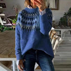 Suéter de Invierno para Mujeres con Patrón Nórdico, Corte Relajado, Tejido Acogedor, Fairisle, Cálido y Casual – Dana