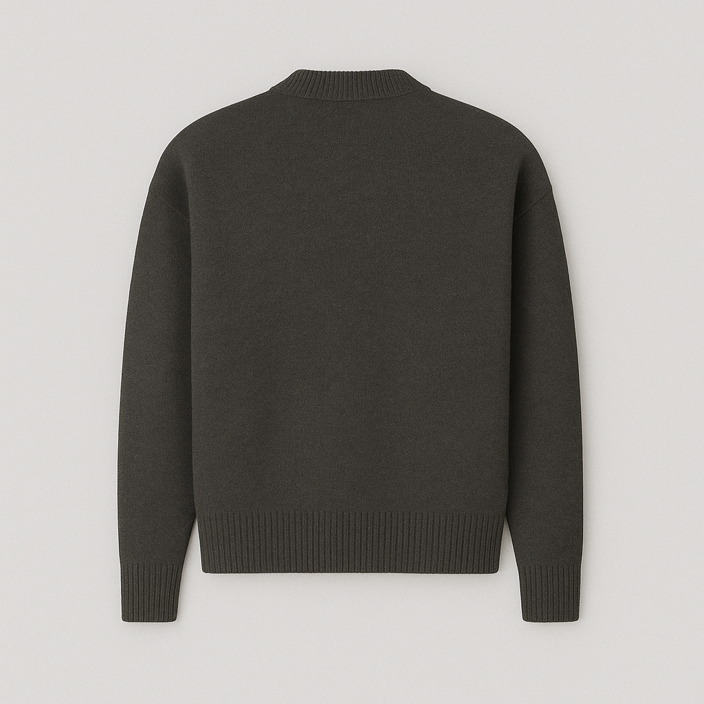 Suéter de Punto Oversized con Logo de Corazón Ace para Mujeres - Casual, Cómodo, Streetwear, Smart Casual, Regalo – Anely Crema Negro Verde