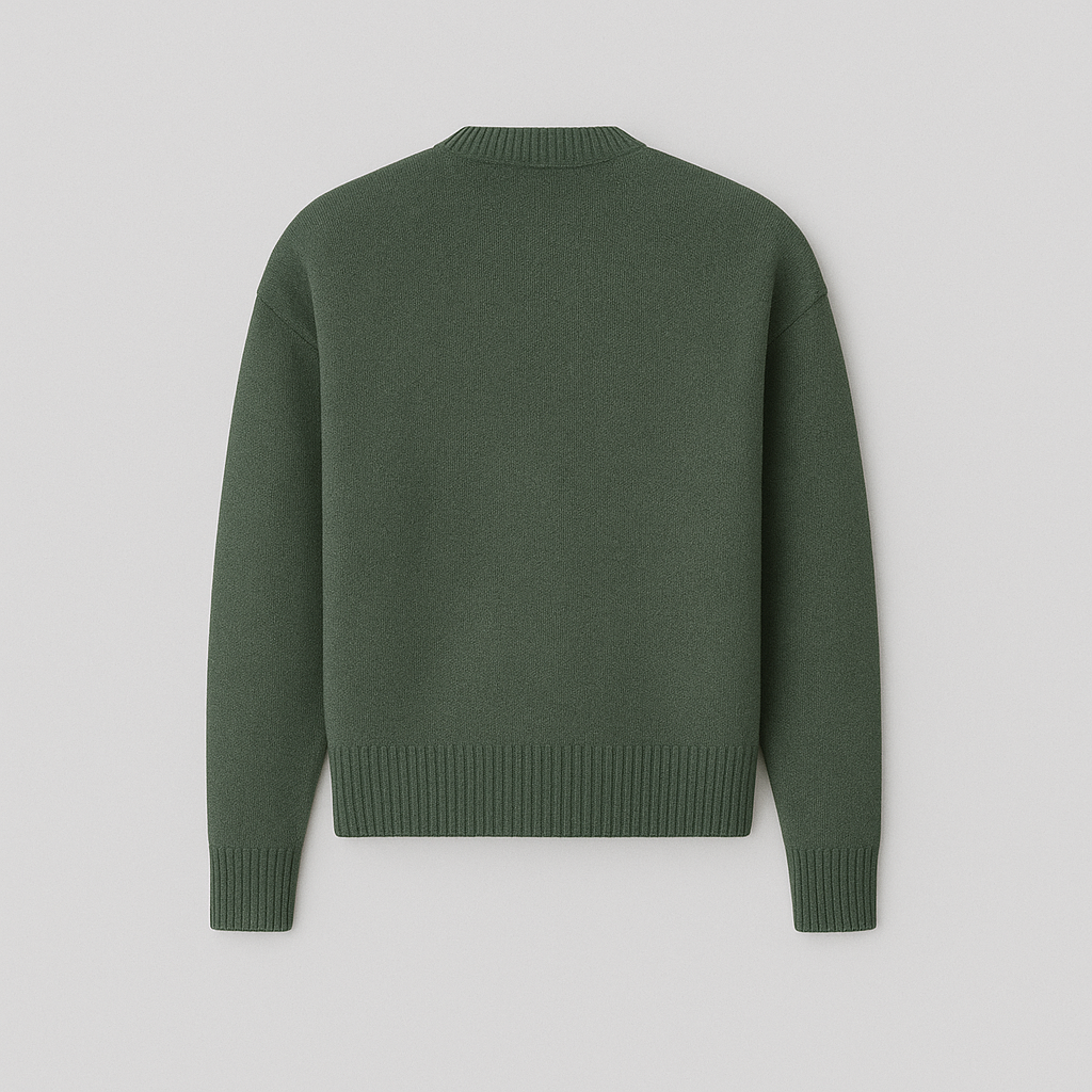 Suéter de Punto Oversized con Logo de Corazón Ace para Mujeres - Casual, Cómodo, Streetwear, Smart Casual, Regalo – Anely Crema Negro Verde