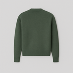 Suéter de Punto Oversized con Logo de Corazón Ace para Mujeres - Casual, Cómodo, Streetwear, Smart Casual, Regalo – Anely Crema Negro Verde