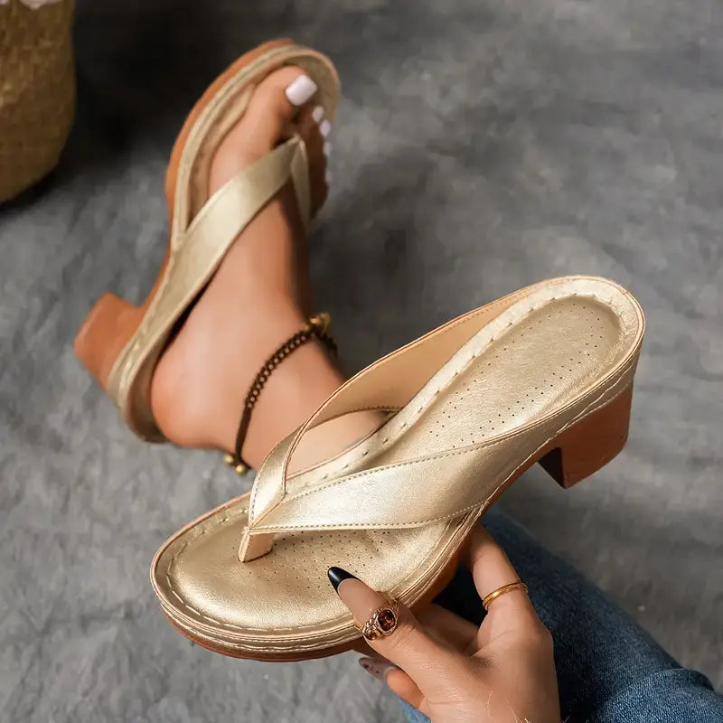 Zapatillas de Tacón para Mujeres con Punta Abierta y Correa en el Tobillo, con Soporte Acolchado, Casual y Elegante – Marilyn