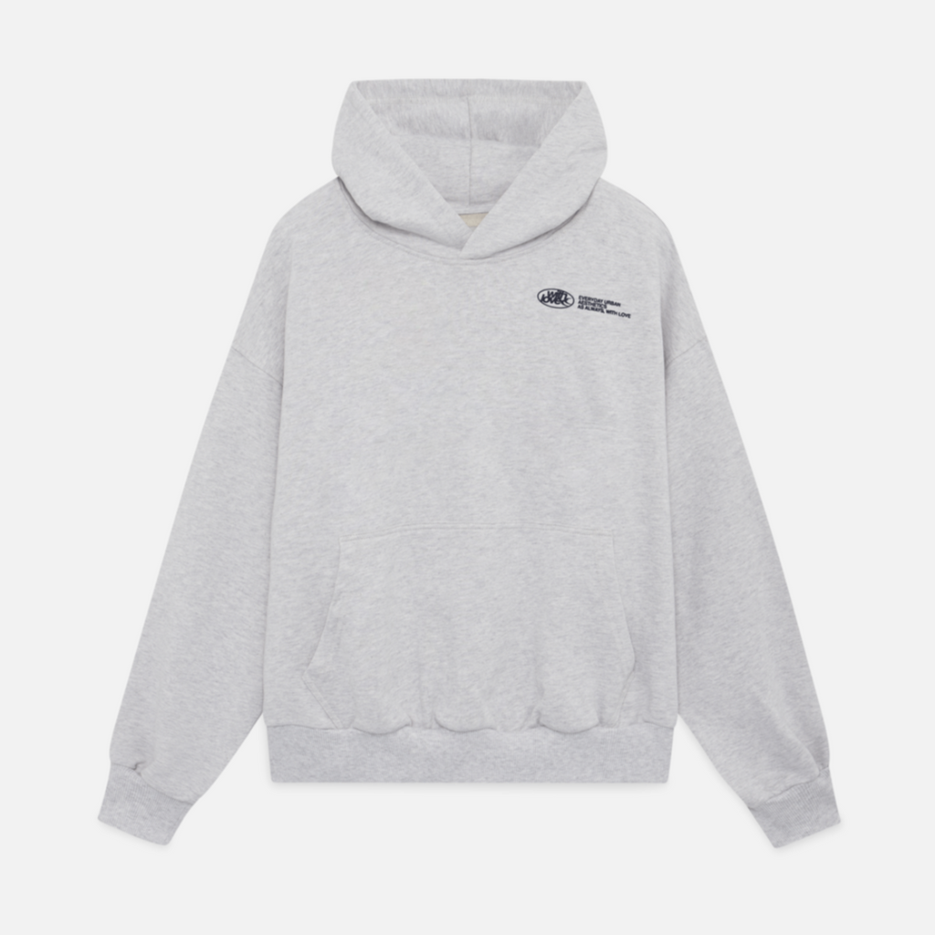 Sudadera Oversized de Mujer con Estampado Gráfico "Con Amor" – Negro