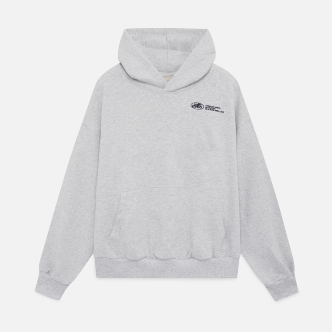 Sudadera Oversized de Mujer con Estampado Gráfico "Con Amor" – Negro