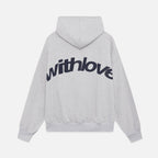 Sudadera Oversized de Mujer con Estampado Gráfico "Con Amor" – Negro